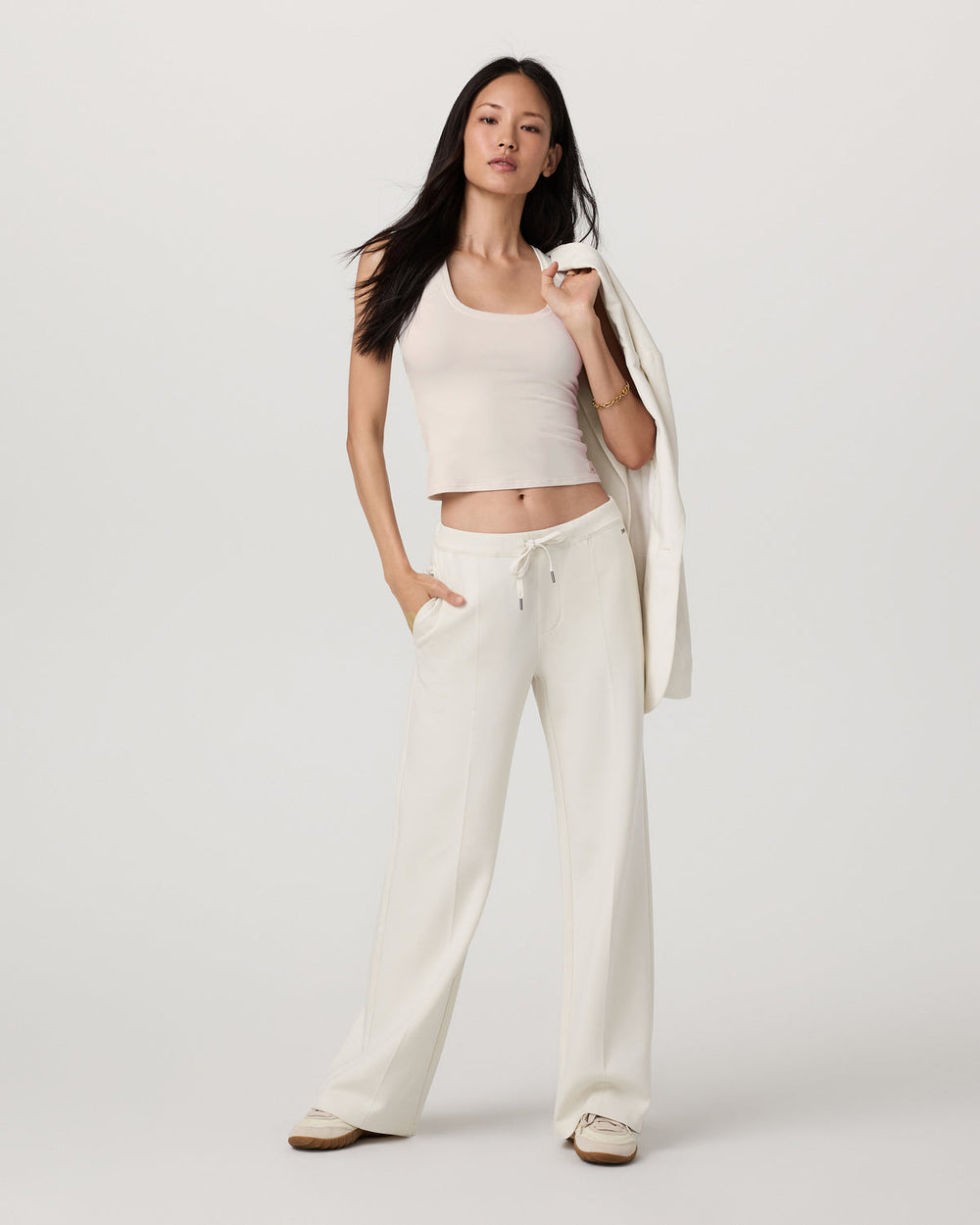 Compose Wideleg Pant Marshmallow Mid-High Rise Pants | Vuori