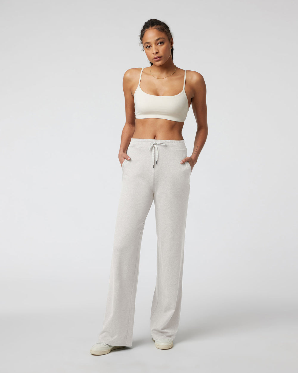 Halo Essential Wideleg - Long Ecru Heather | Vuori Sale