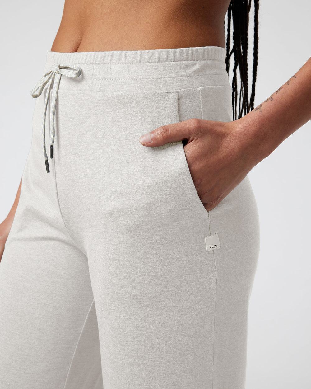 Halo Essential Wideleg - Long Ecru Heather | Vuori Sale