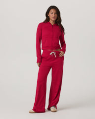 Halo Wideleg Women's Strawberry Heather Pants | Vuori US
