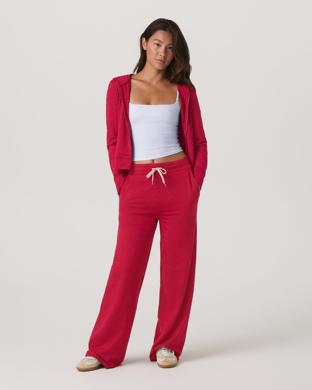 Halo Wideleg Women's Strawberry Heather Pants | Vuori US