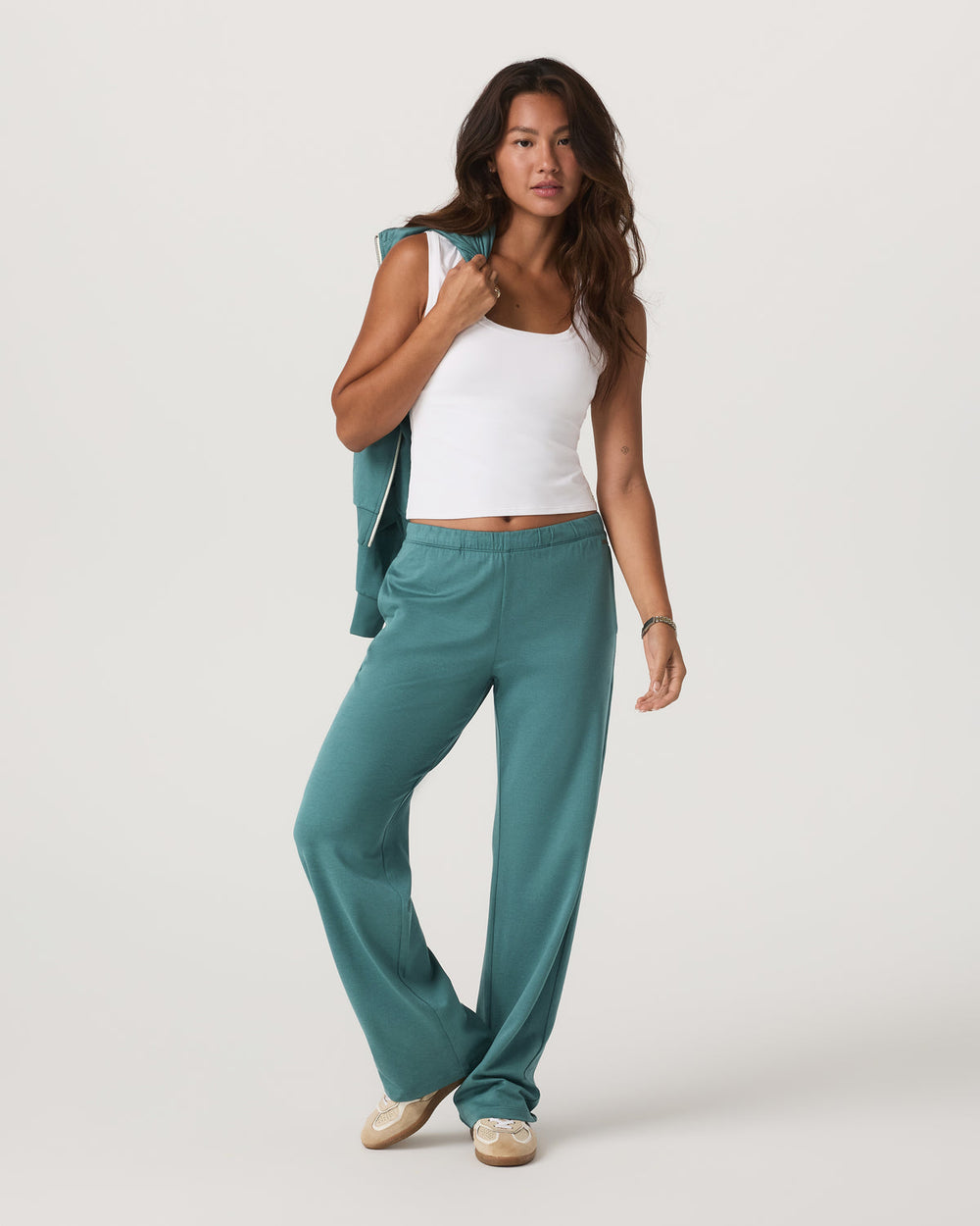 Halo Straight Leg Pant Women's Bluegrass Heather Pants | Vuori Online