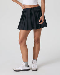 Clementine Pleated Skirt 15" Black | Vuori Online