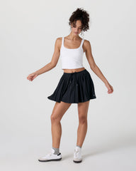 Clementine Pleated Skirt 15" Black | Vuori Online