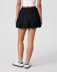Clementine Pleated Skirt 15" Black | Vuori Online