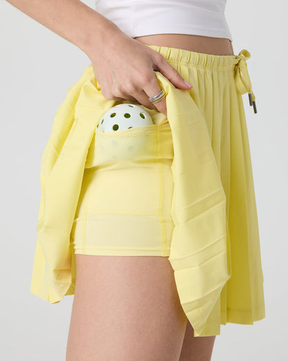 Clementine Pleated Skirt 15" Sunlight | Vuori US