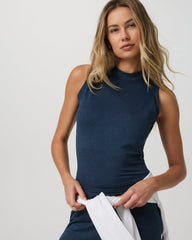 Halo Muscle Tank Women's Blue Coast Heather Tank Top | Vuori On sale