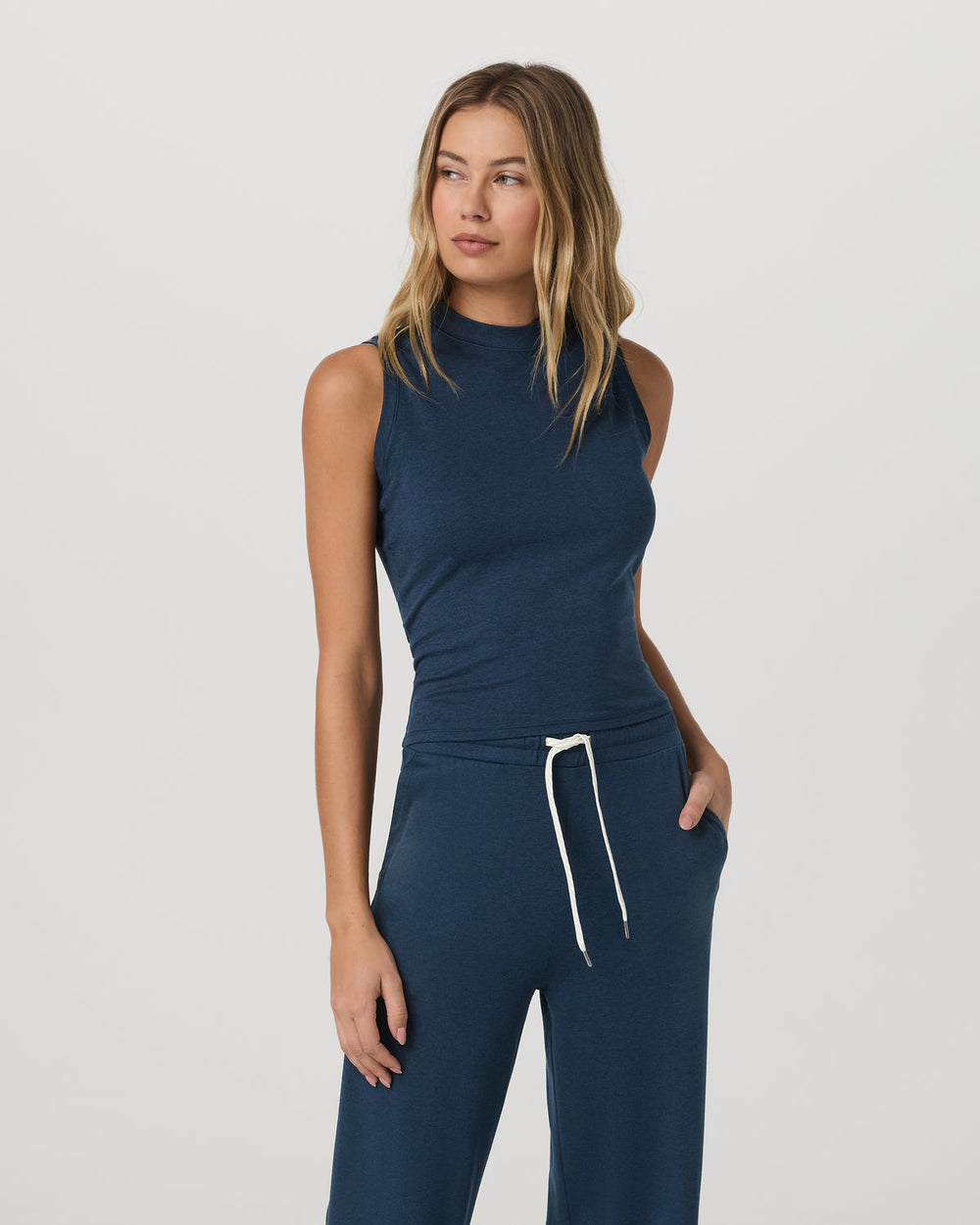 Halo Muscle Tank Women's Blue Coast Heather Tank Top | Vuori On sale