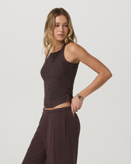 Pose Cooper Tank Women's French Roast Tank Top | Vuori For sale