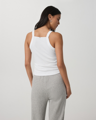 Pose Cooper Tank Women's White Square Neck Tank Top | Vuori Outlet