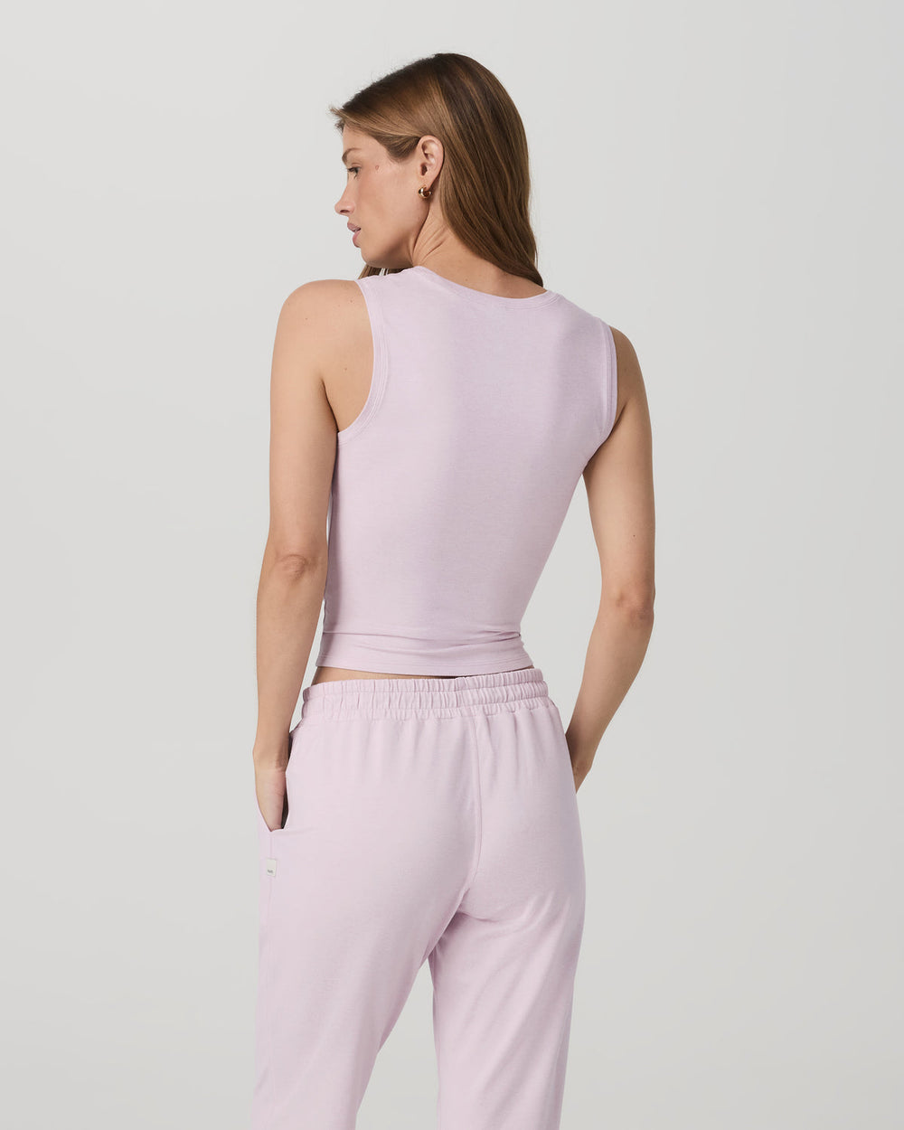 Halo Essential Scoop Tank Lilac Breeze Heather Tank Top | Vuori Discount