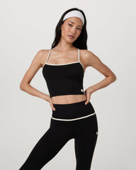 Vuori AllTheFeels™ Corset Tank Women's Black Tank Top | Vuori On sale