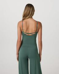 Halo Cami Women's Agate Green Performance Knit Top | Vuori US