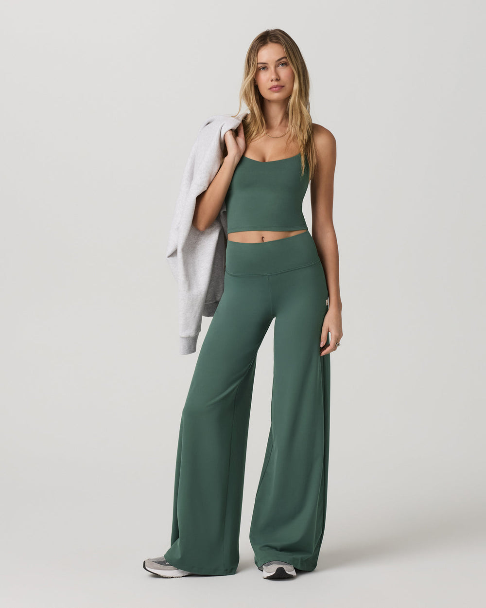 Halo Cami Women's Agate Green Performance Knit Top | Vuori US