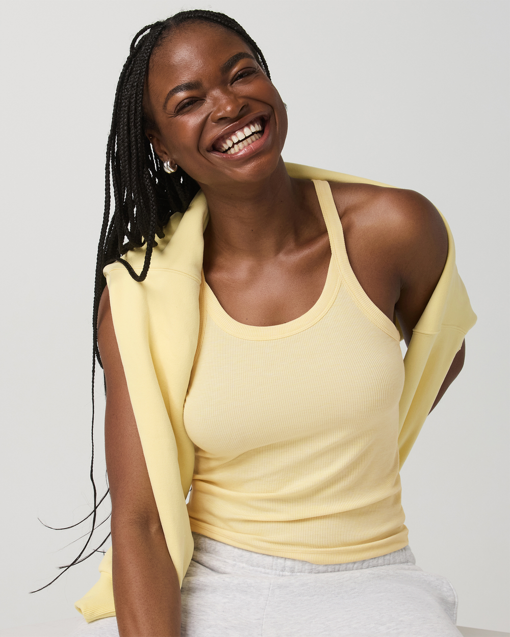 Cove Layering Tank Women's Lemon Snap Heather Tank Top | Vuori