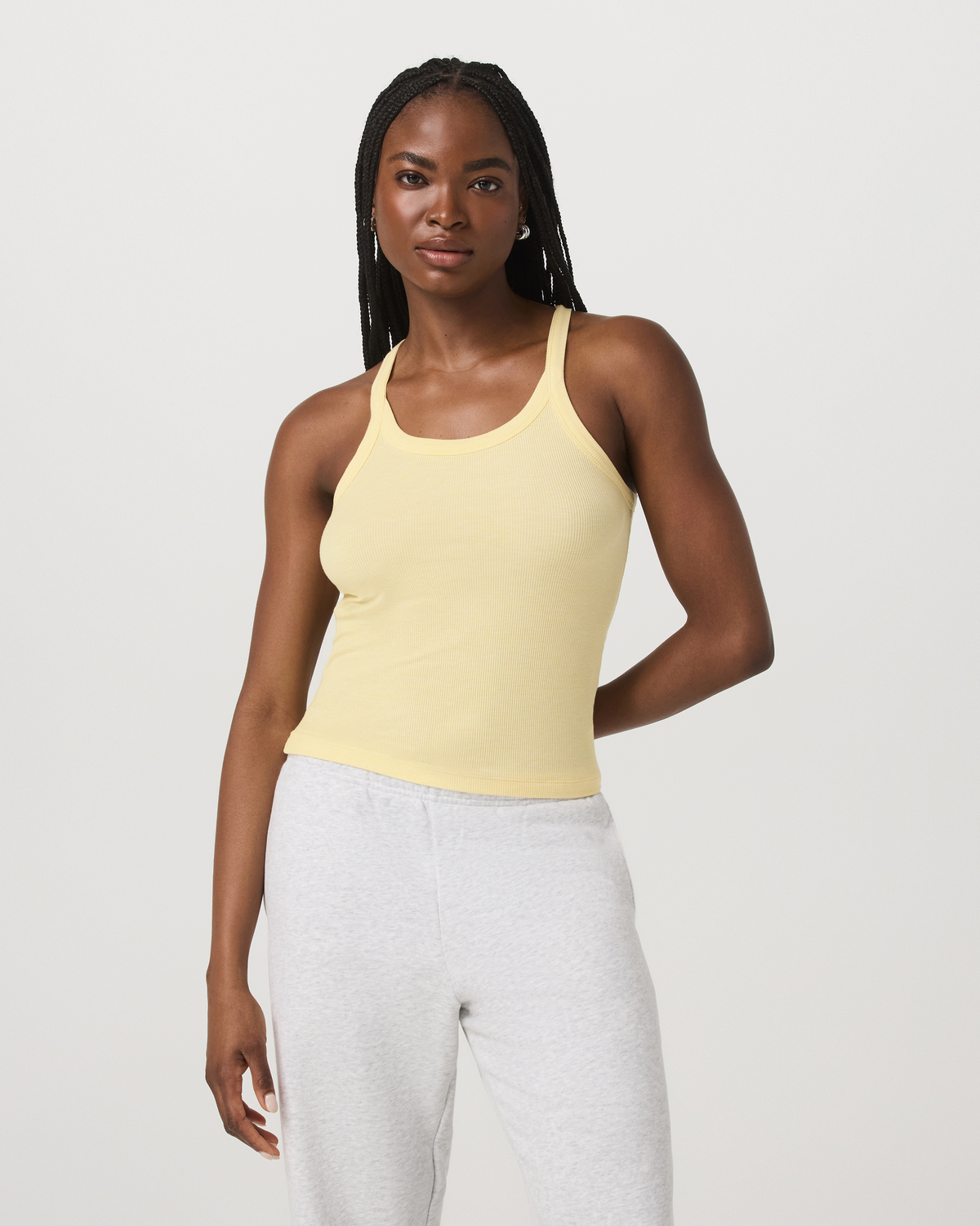 Cove Layering Tank Women's Lemon Snap Heather Tank Top | Vuori
