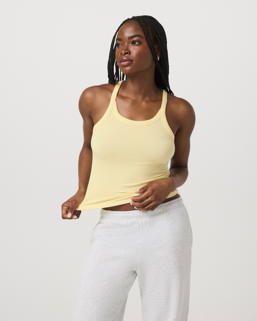 Cove Layering Tank Women's Lemon Snap Heather Tank Top | Vuori