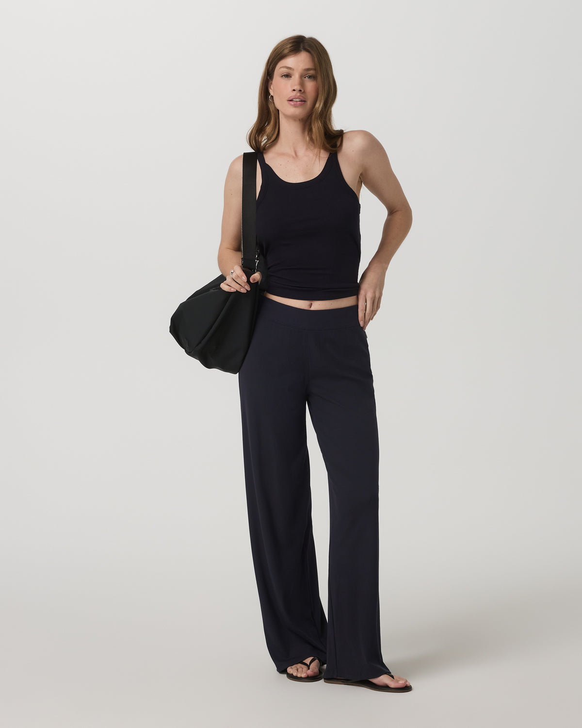 Cove Layering Tank Women's Black Rib Knit Tank Top | Vuori For sale