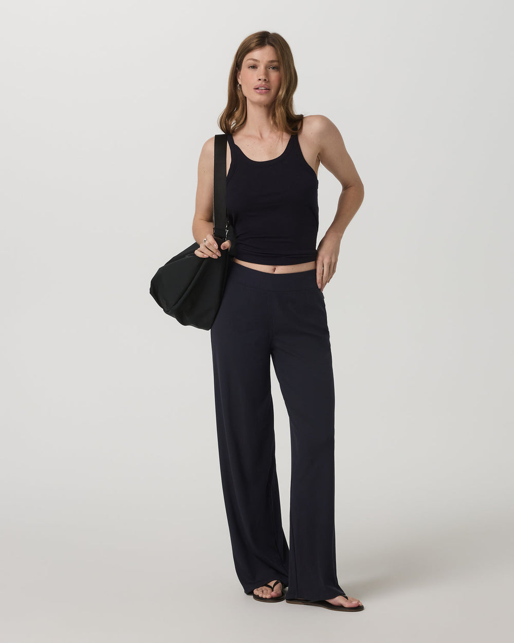 Cove Layering Tank Women's Black Rib Knit Tank Top | Vuori For sale