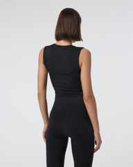 Halo Essential Scoop Tank Solid Black | Vuori