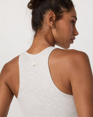 Pose Plyo Tank White Rib Tank Top with Built in Bra | Vuori Sale