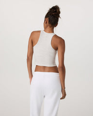 Pose Plyo Tank White Rib Tank Top with Built in Bra | Vuori Sale