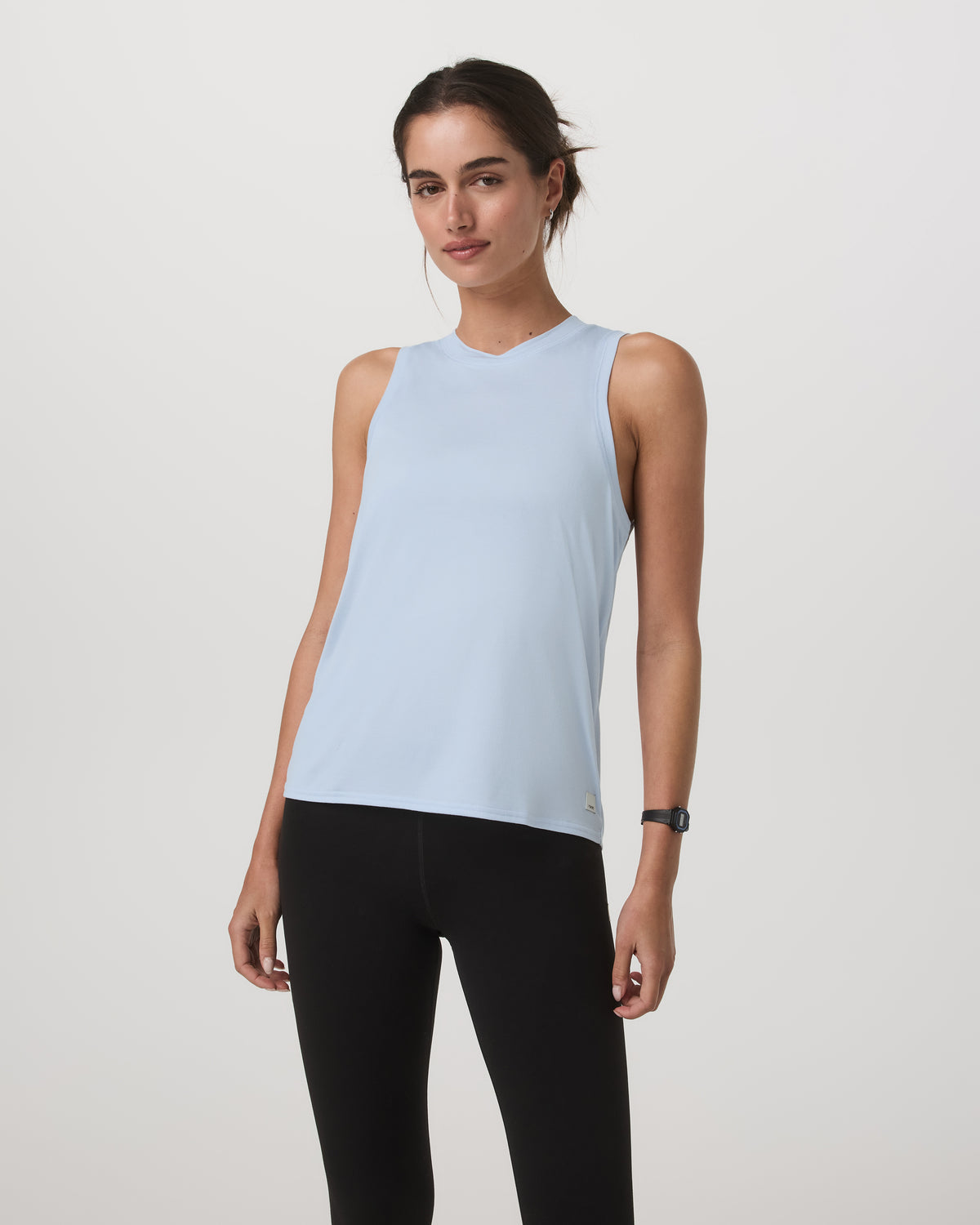 Energy Top - Long Women's Soft Sky Heather Tank Top | Vuori US
