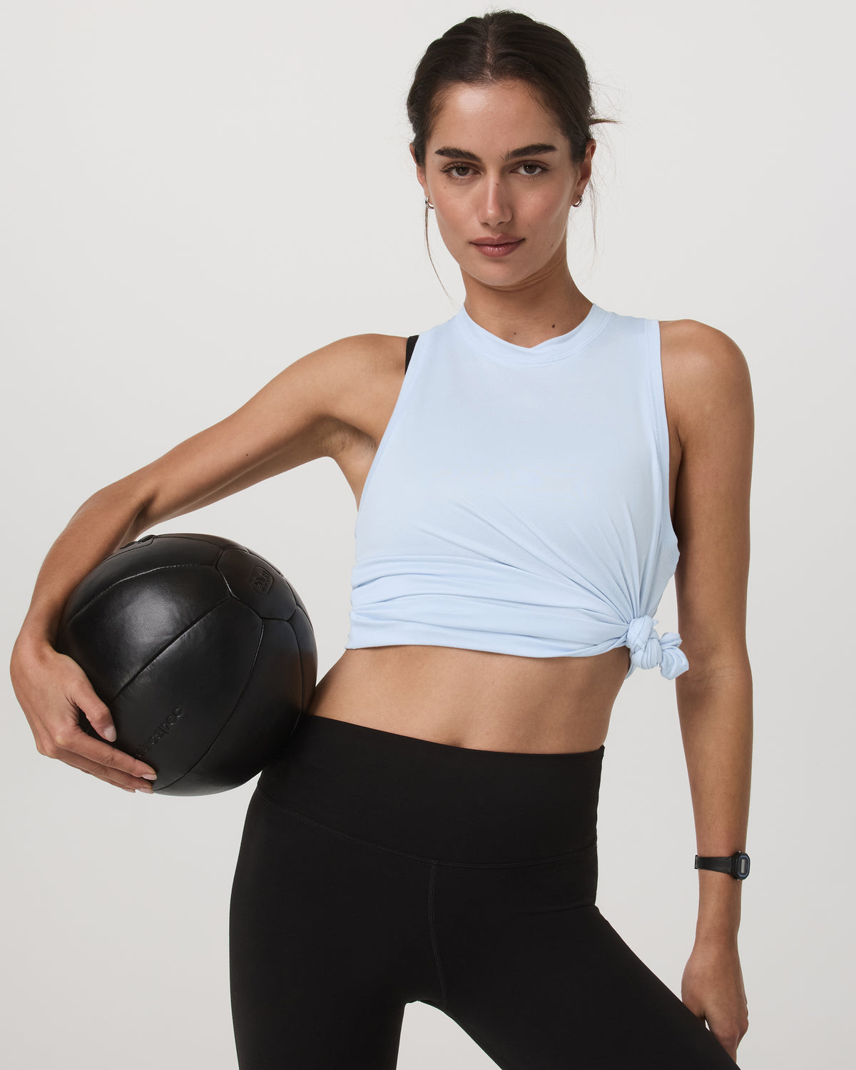 Energy Top - Long Women's Soft Sky Heather Tank Top | Vuori US