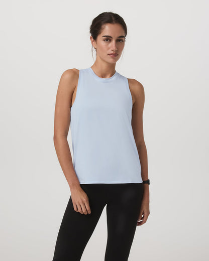 Energy Top - Long Women's Soft Sky Heather Tank Top | Vuori US