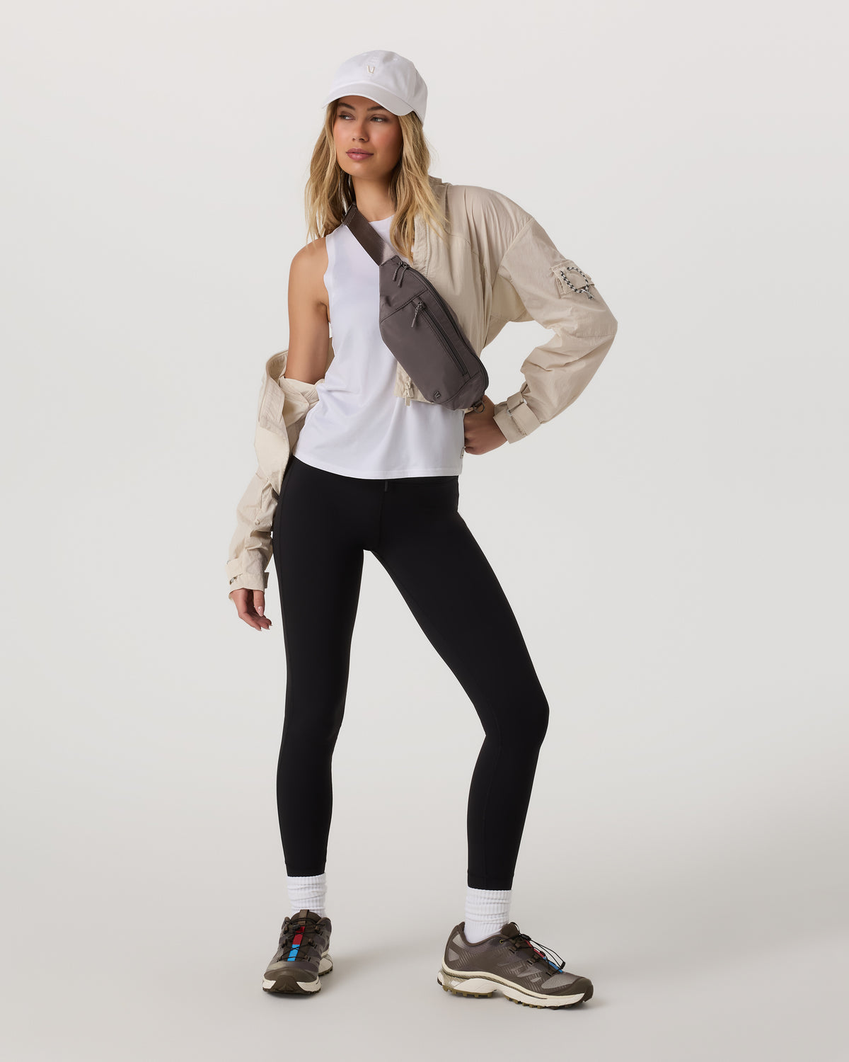 Energy Top Long Women's White Performance Tank Top | Vuori Clothing
