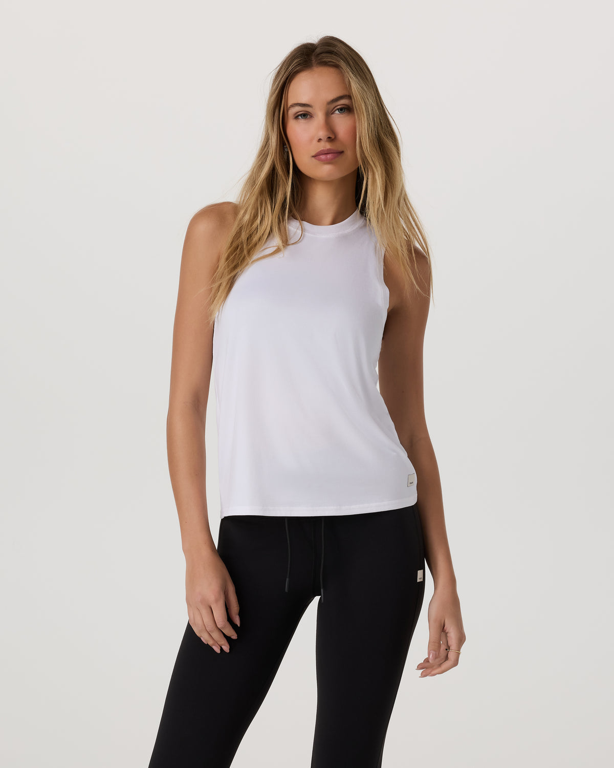 Energy Top Long Women's White Performance Tank Top | Vuori Clothing