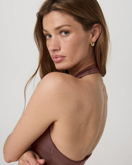 Inversion Rib Tank Women's Sable Halter Fitness Top | Vuori On sale