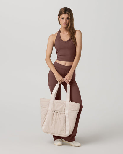Inversion Rib Tank Women's Sable Halter Fitness Top | Vuori On sale