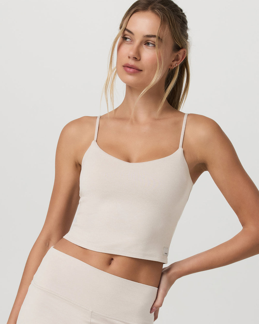 Halo Cami Women's Ecru Heather Performance Knit Top | Vuori Online
