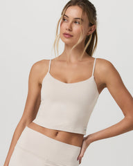 Halo Cami Women's Ecru Heather Performance Knit Top | Vuori Online