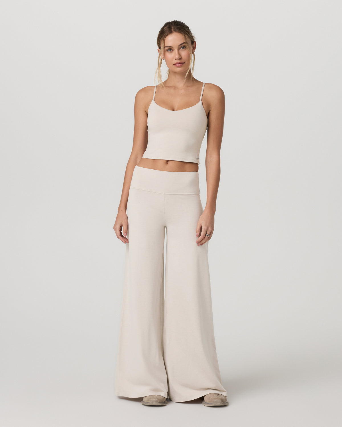 Halo Cami Women's Ecru Heather Performance Knit Top | Vuori Online