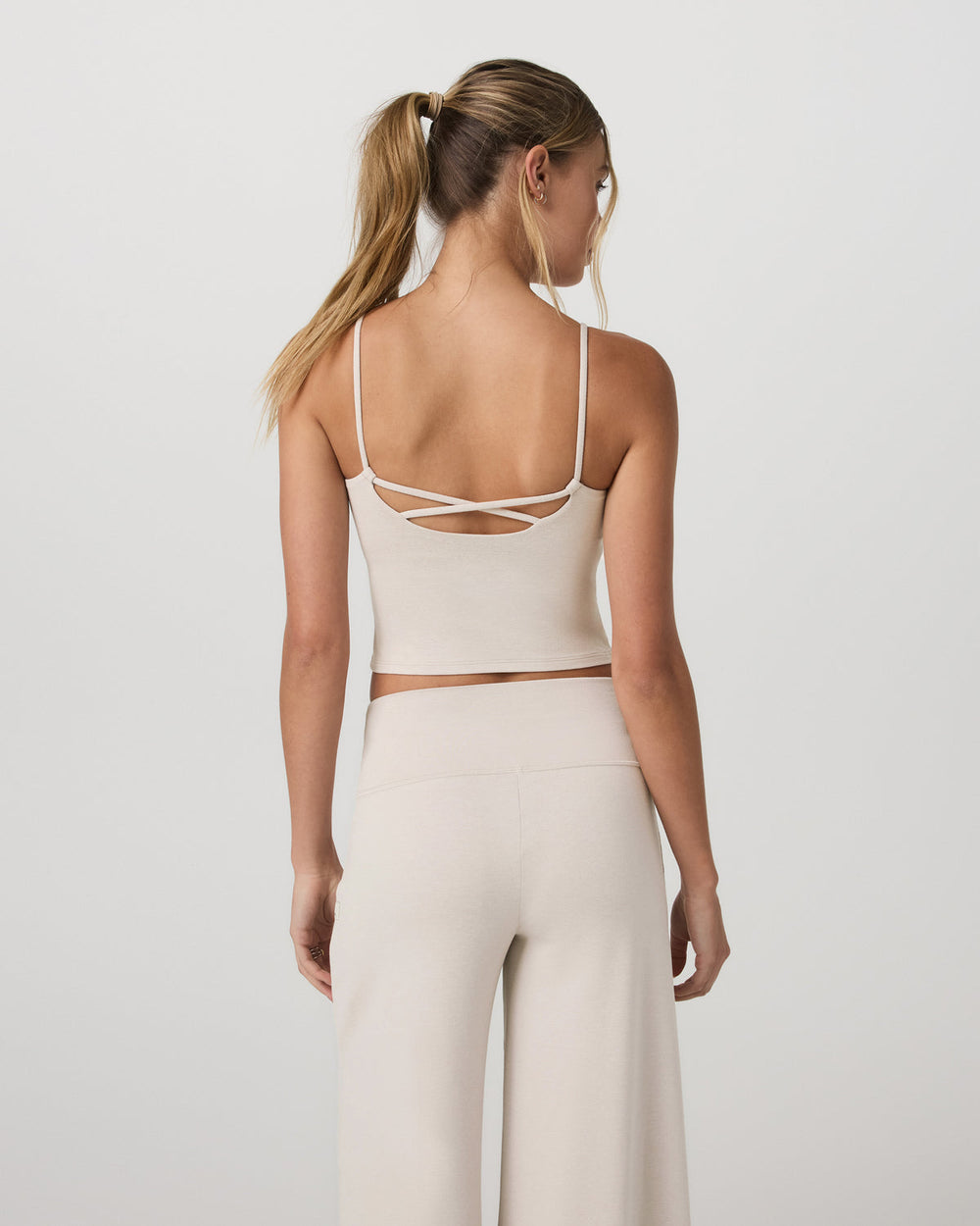 Halo Cami Women's Ecru Heather Performance Knit Top | Vuori Online