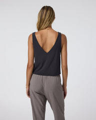 Villa Cropped Tank Black | Vuori Discount