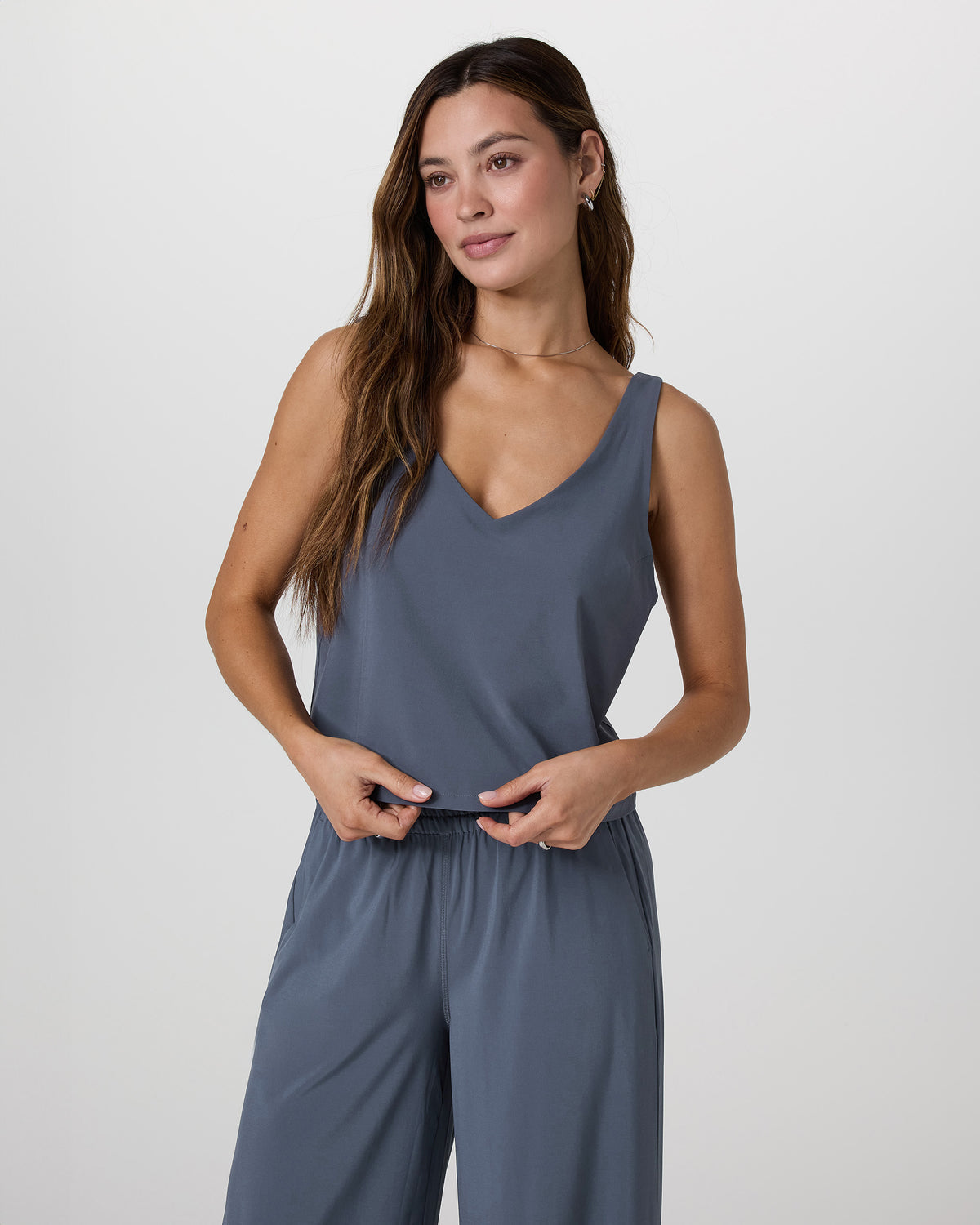 Villa Cropped Tank Azure | Vuori For sale