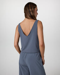 Villa Cropped Tank Azure | Vuori For sale