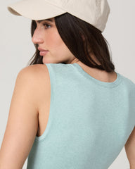 Halo Scoop Tank Women's Sea Spray Heather Tank Top | Vuori Online