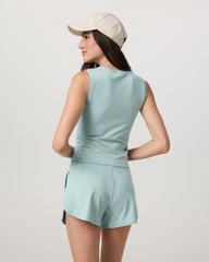 Halo Scoop Tank Women's Sea Spray Heather Tank Top | Vuori Online