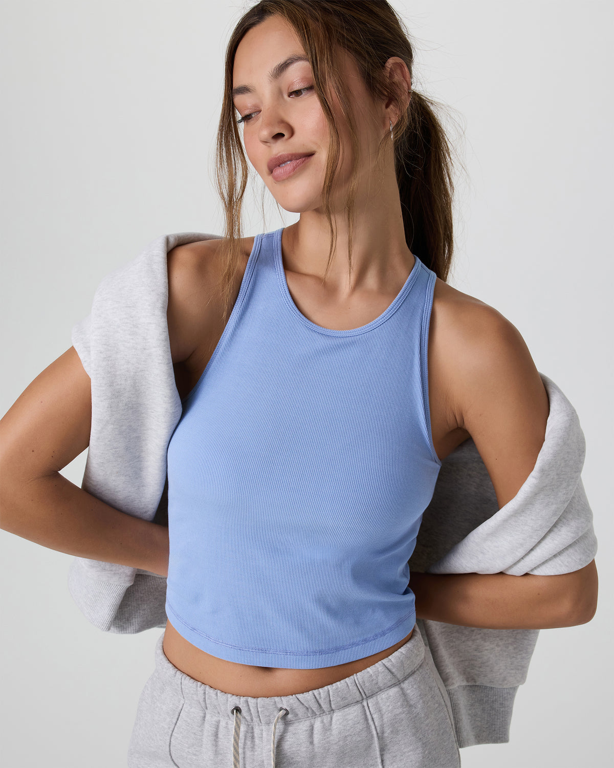 Pose Plyo Tank Women's Bluebell Rib Tank Top | Vuori Discount