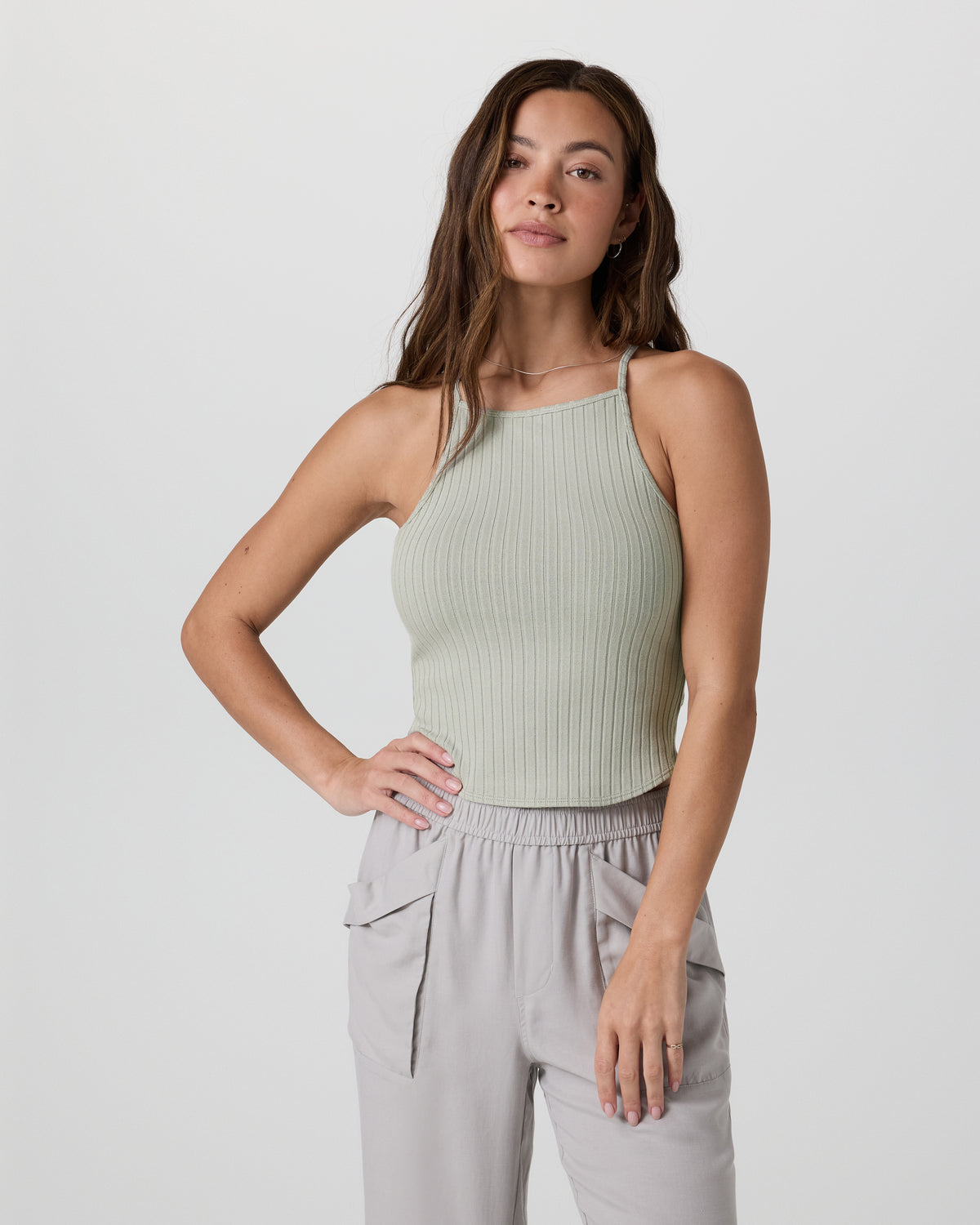 Marina Rib Tank Talc | Vuori On sale