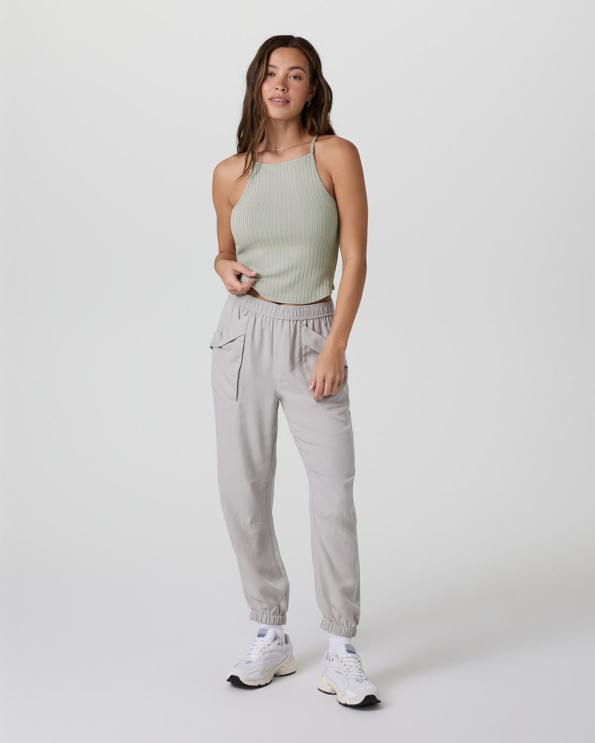 Marina Rib Tank Talc | Vuori On sale