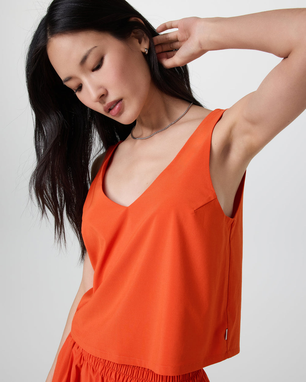 Villa Cropped Tank Bright Poppy | Vuori For sale