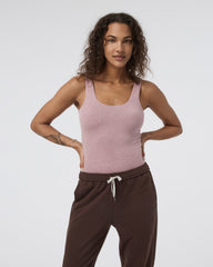 Sleeveless Halo Bodysuit Zion Rose Heather | Vuori