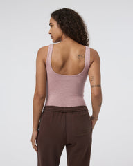 Sleeveless Halo Bodysuit Zion Rose Heather | Vuori