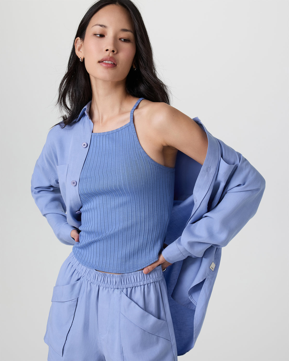 Marina Rib Tank Bluebell | Vuori On sale