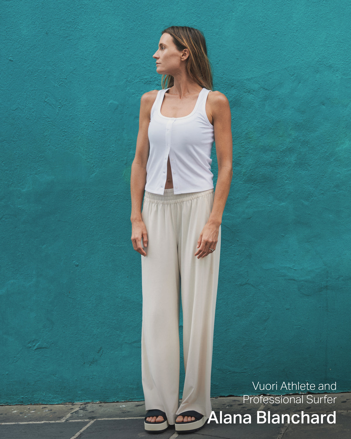 Pose Cardigan Tank White | Vuori Online